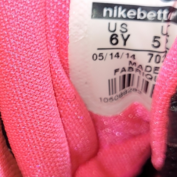 Nike Youth Athletic Shoe Black Pink  Size Youth 6 Youth 2014 - Picture 7 of 7